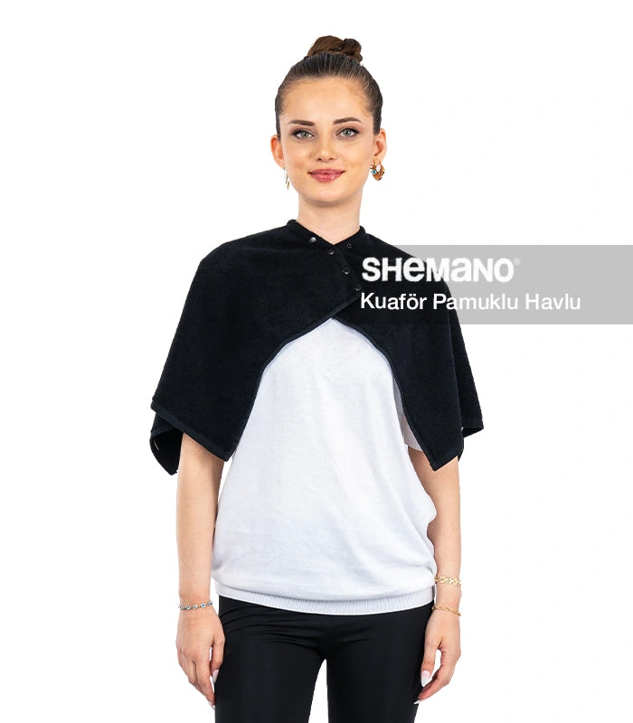 Çıtçıtlı Yaka Kuaför Havlusu