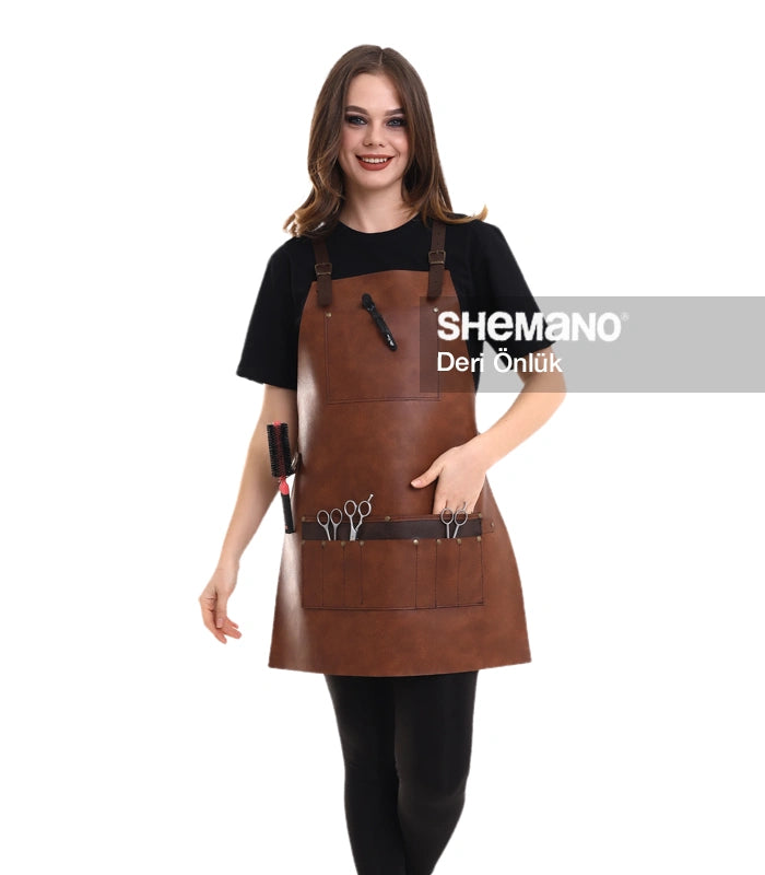 Deri Kuaför Önlüğü