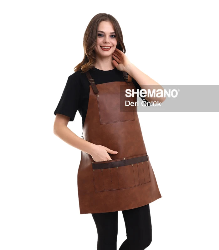 Deri Kuaför Önlüğü