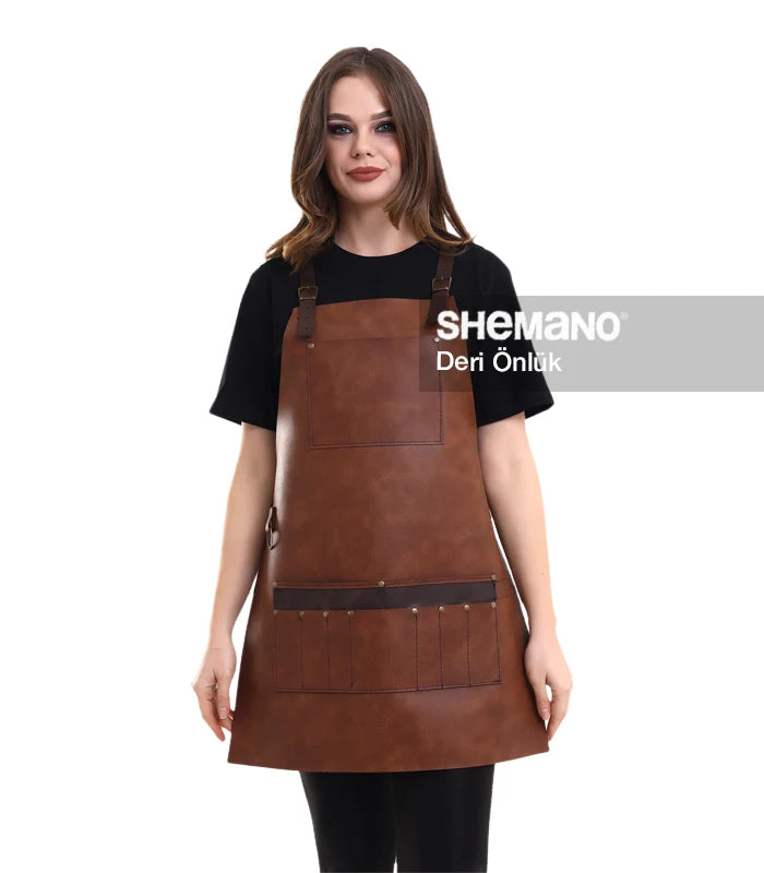 Deri Kuaför Önlüğü