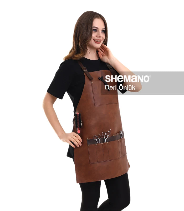 Deri Kuaför Önlüğü