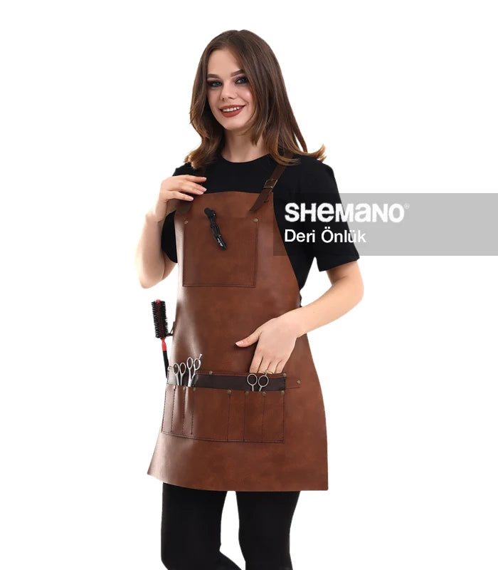 Deri Kuaför Önlüğü
