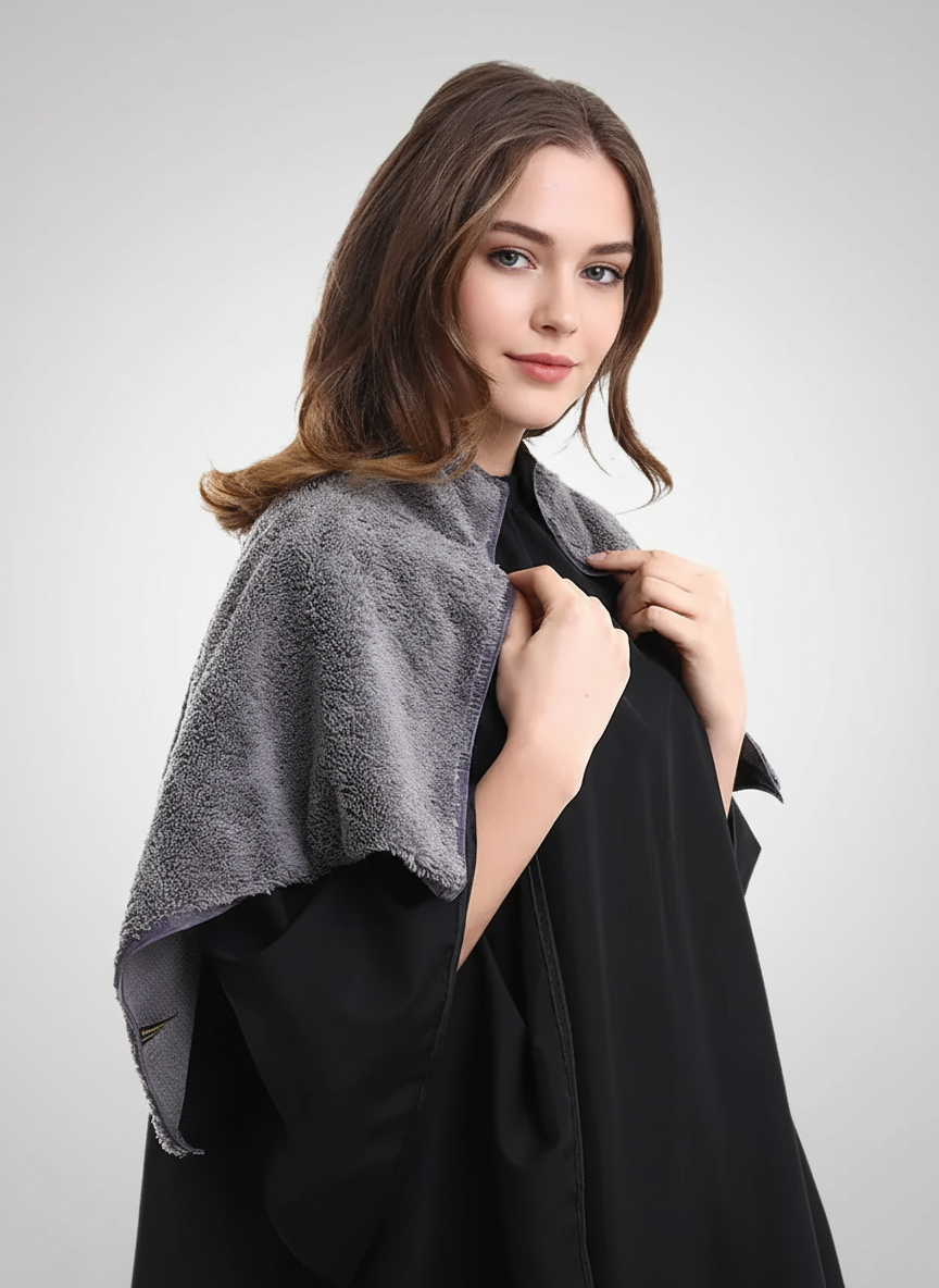 Kuaför Havlusu Çıtçıtlı Yakalı