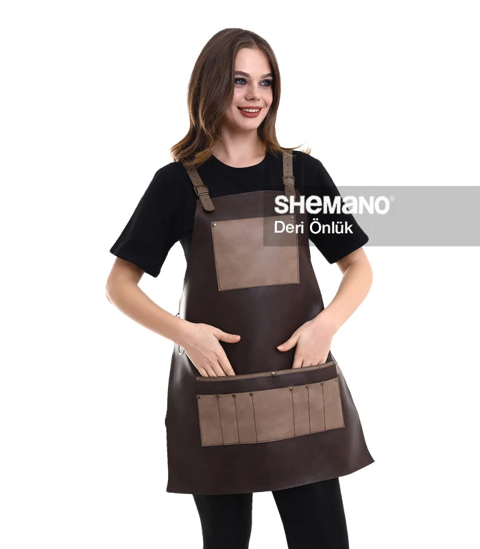 Kişiye Özel Logolu Deri Önlük