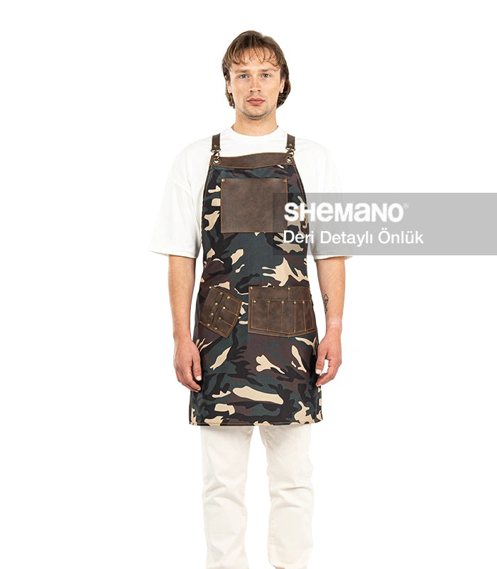 Kuaför Tasarım Önlüğü Kamuflaj