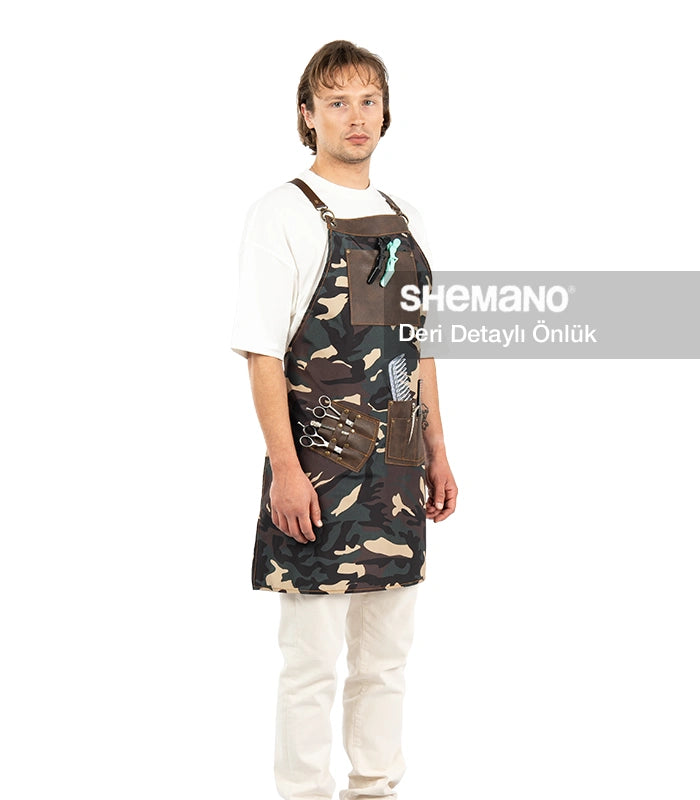 Kuaför Tasarım Önlüğü Kamuflaj