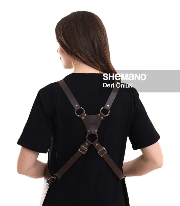 Logolu Deri Kuaför Önlüğü