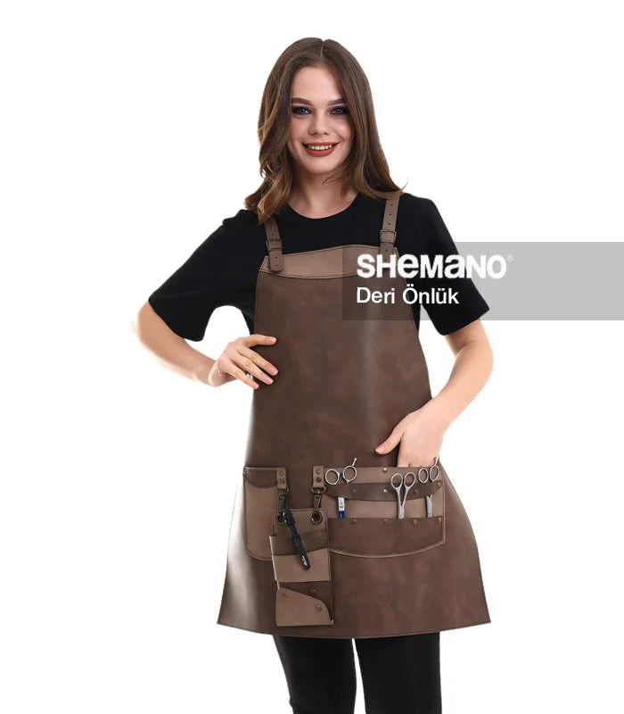 Logolu Deri Önlük