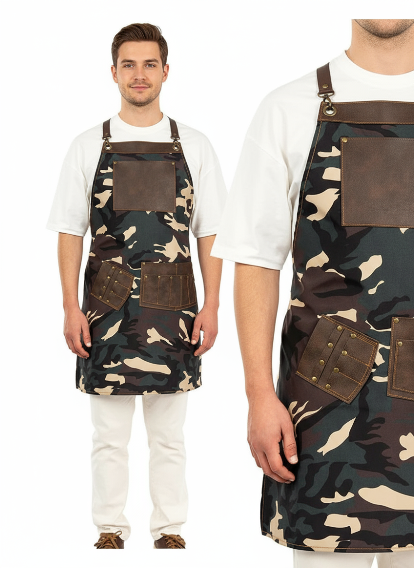 Kuaför Tasarım Önlüğü Kamuflaj