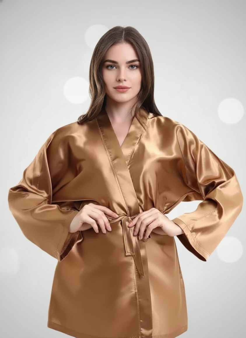 Logolu Kimono Gold Rengi