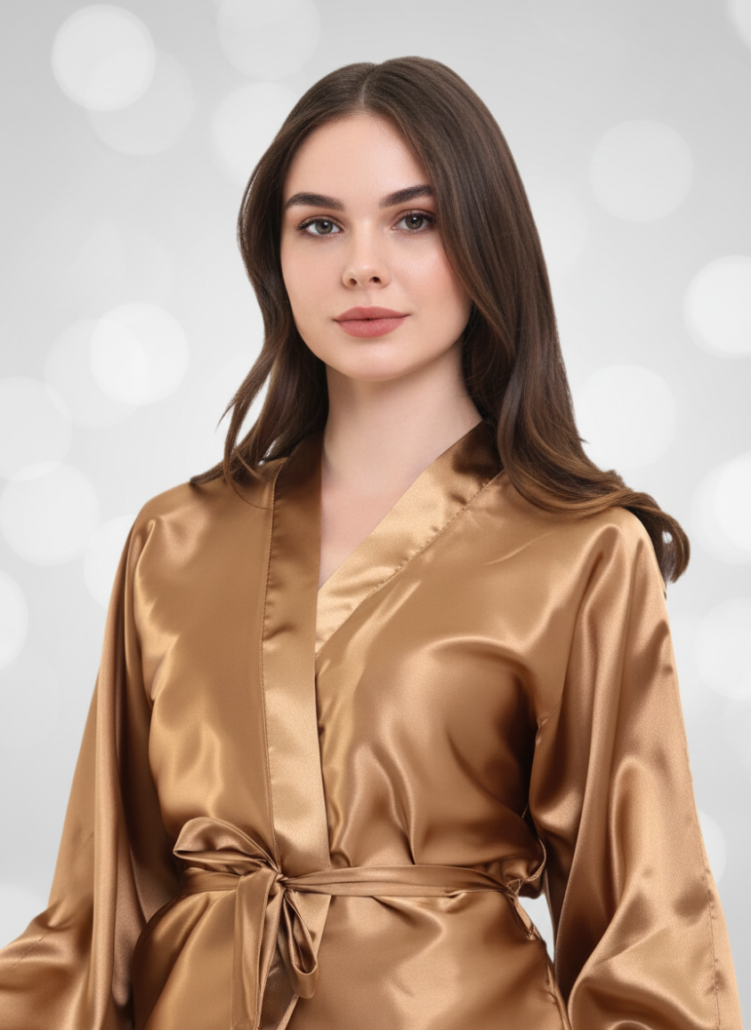 Logolu Kimono Gold Rengi