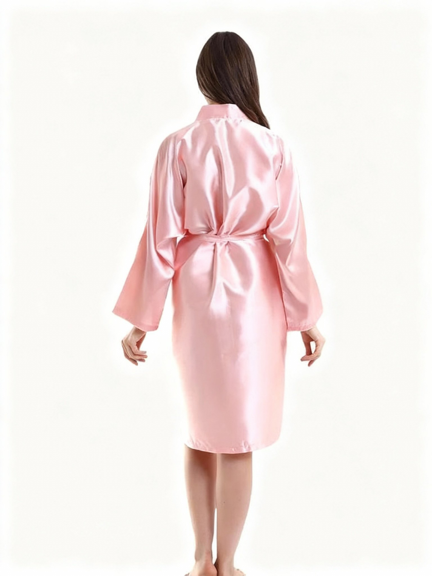 Logolu Kimono Saten Pudra Rengi