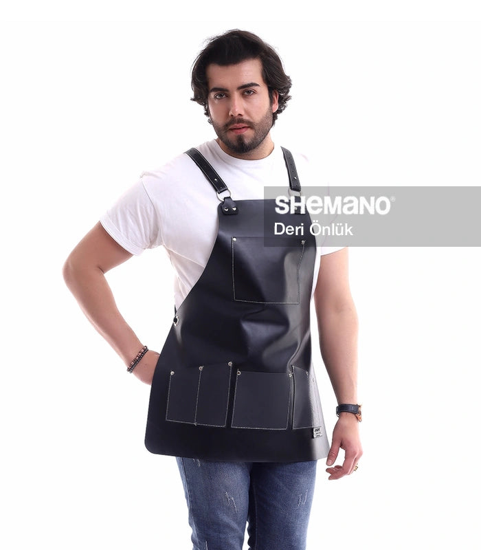 Siyah Deri Önlük