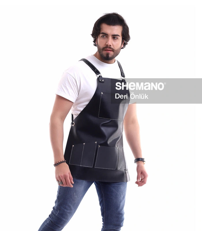 Siyah Deri Önlük