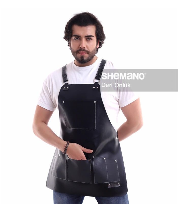 Siyah Deri Önlük