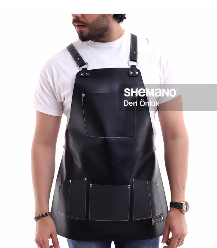 Siyah Deri Önlük